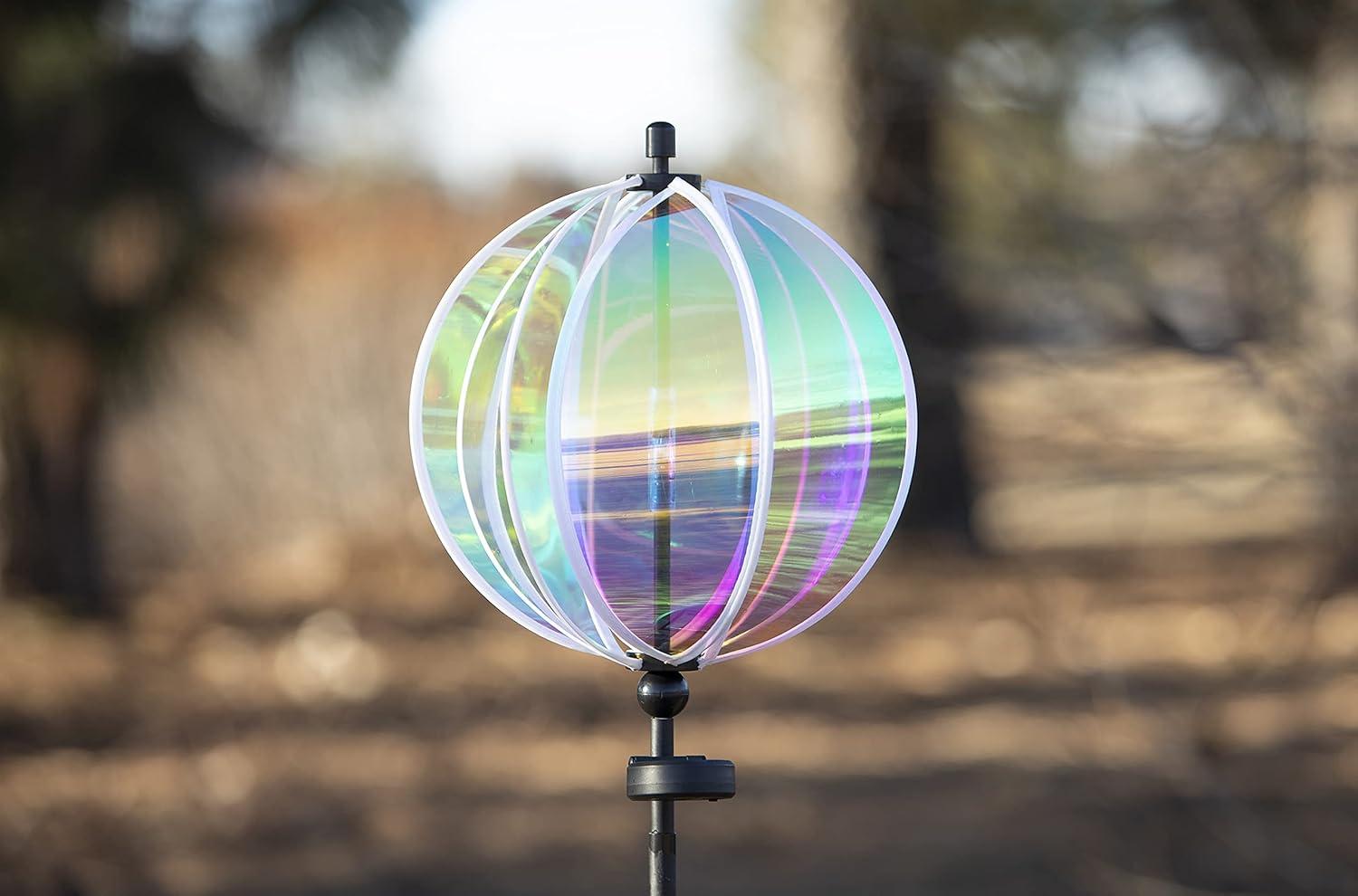 In the Breeze 2657 11 Inch Iridescent Solar Light Gazing Ball