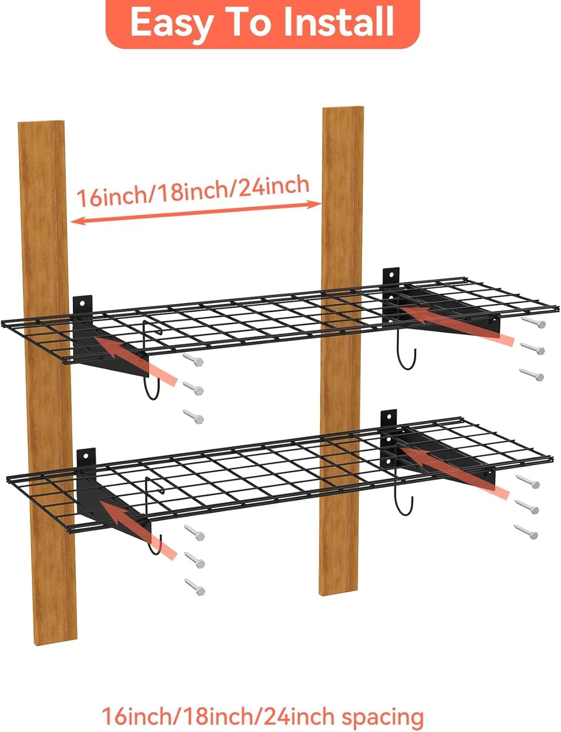 Hyloft HyLoft Steel Wall Garage Storage Shelves, Pack of 2-Shelves (Set of 2)