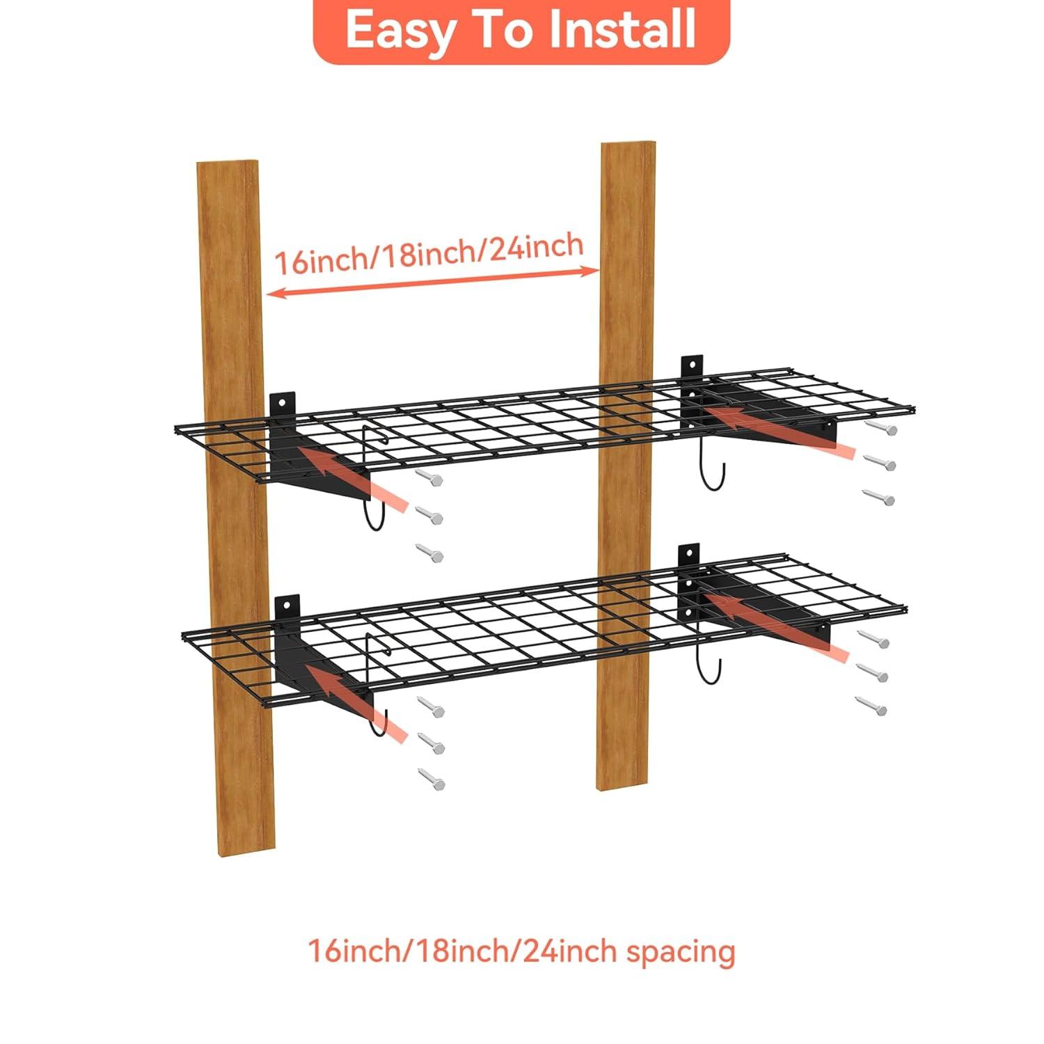 Hyloft HyLoft Steel Wall Garage Storage Shelves, Pack of 2-Shelves (Set of 2)