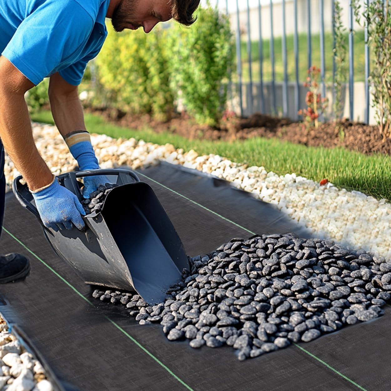 3FT x 50FT Weed Barrier Landscape Fabric Premium Heavy Duty with High Water Permeability and Breathability Woven Geotextile Fabric for Underlayment