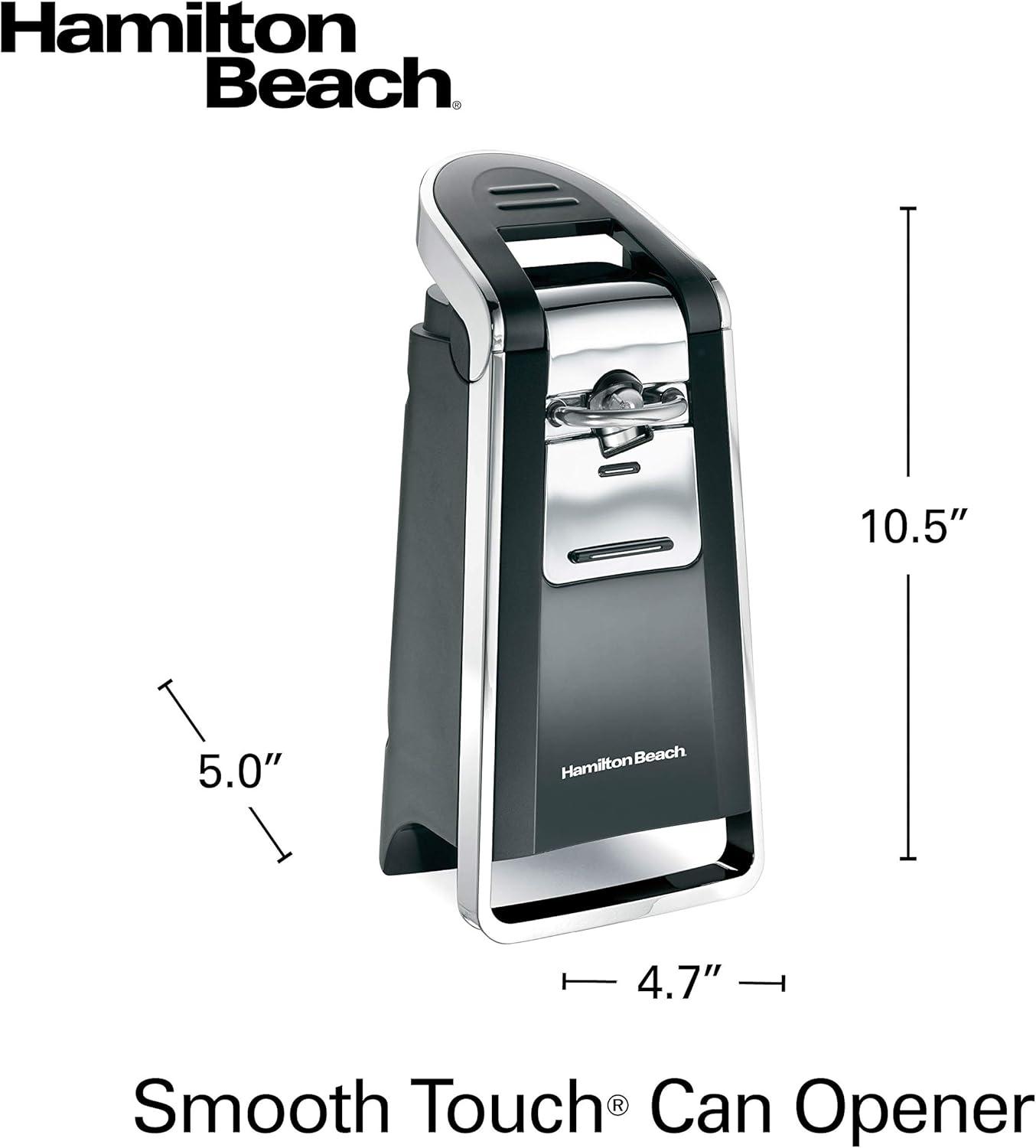 Hamilton Beach Black and Chrome Electric Can Opener