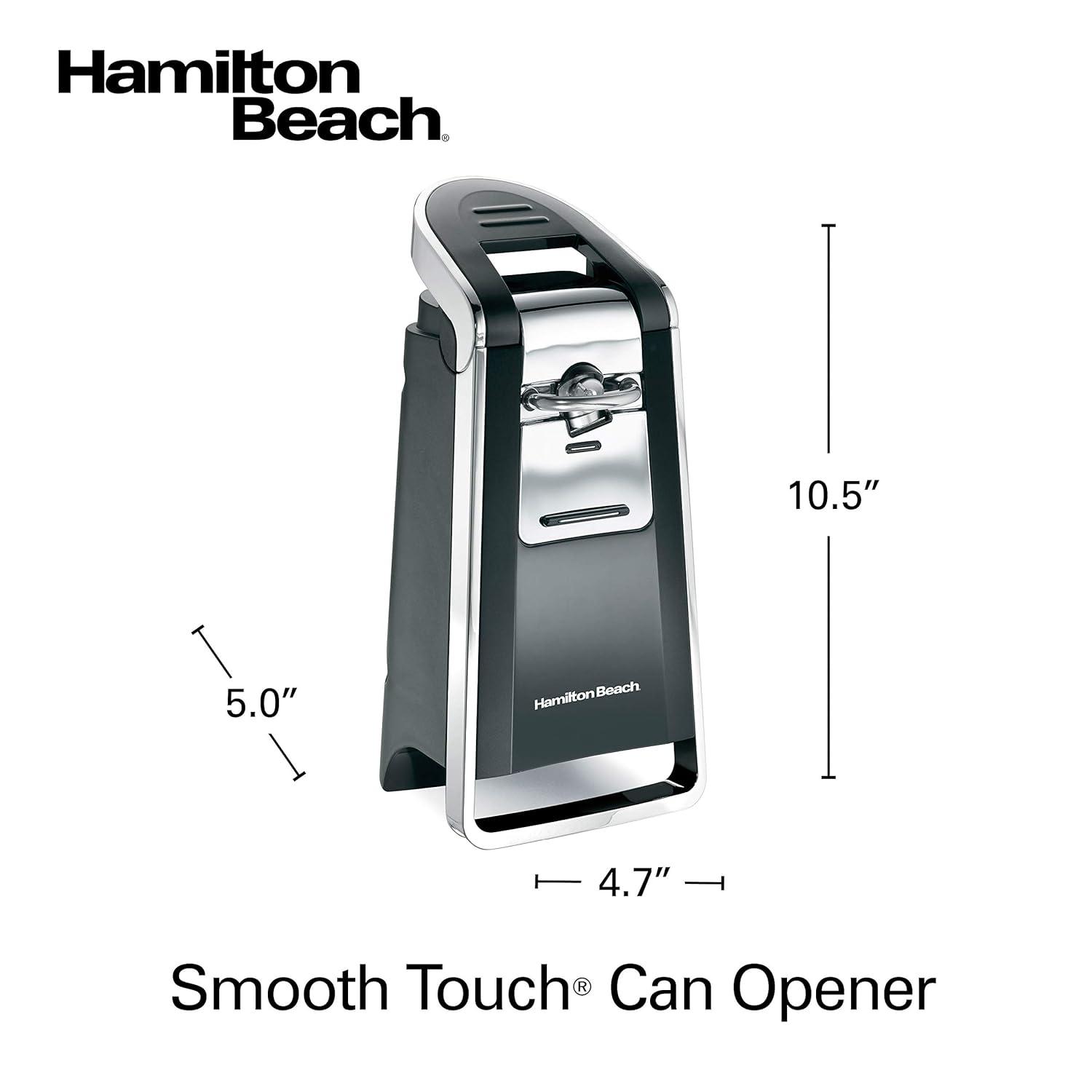 Hamilton Beach Black and Chrome Electric Can Opener