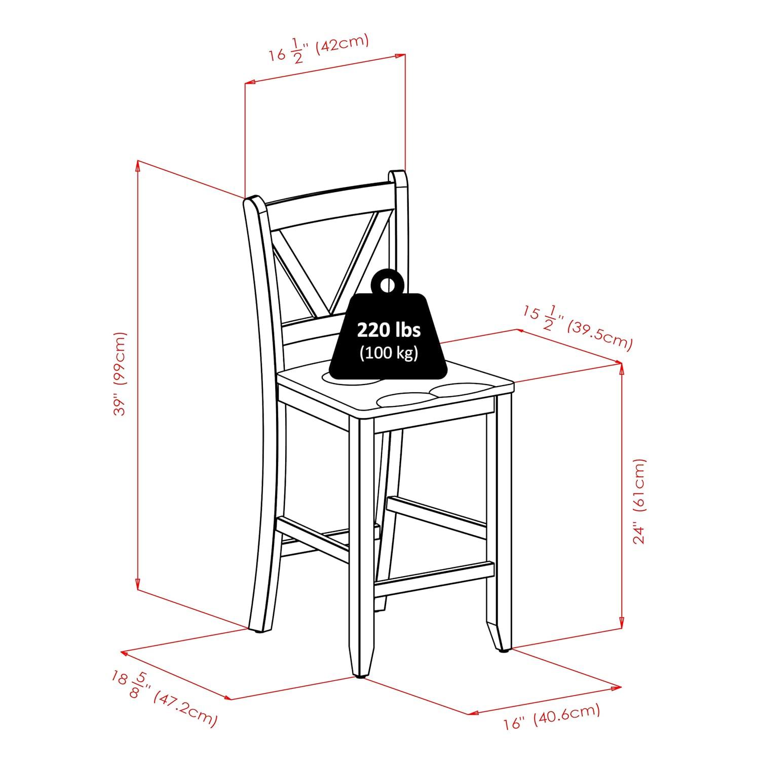 Winsome 3pc Lynnwood Set Drop Leaf Counter Height Dining Sets with Counter Stools Wood/Walnut: Mid-Century Modern, 4-Seat Pub Table Set