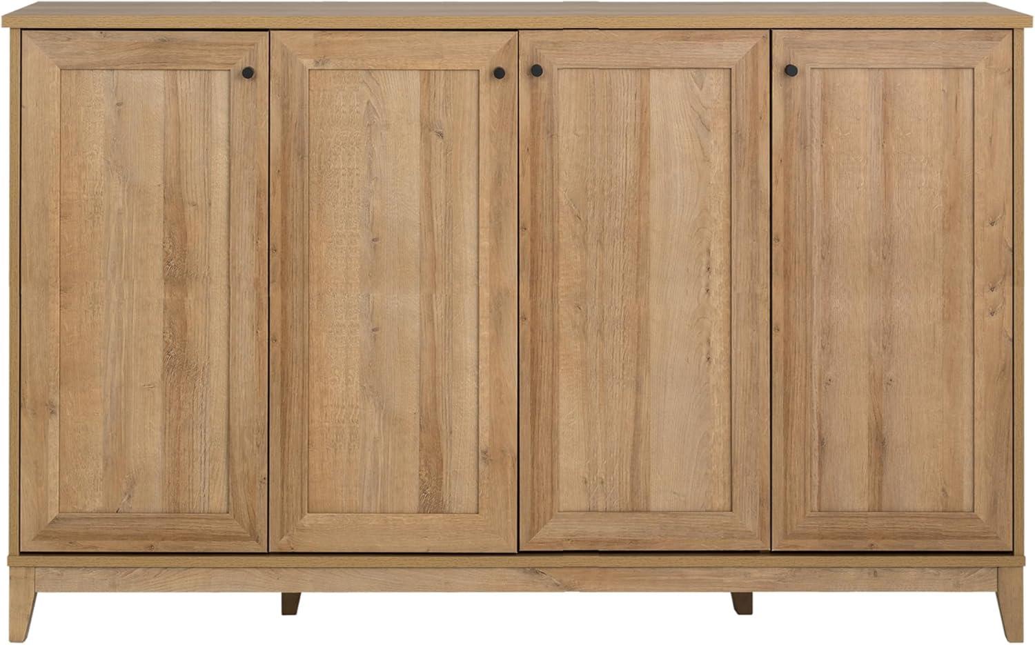 Prepac Yaletown Oak 4 Panel Door 60" W x 32" H x 16" D Storage Cabinet