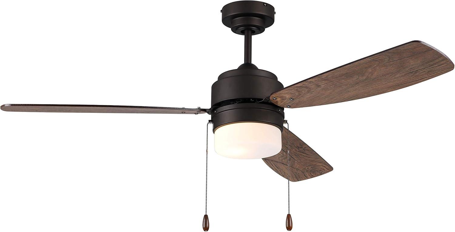 Litex - Ausmus - 3 Blade Ceiling Fan with Light Kit-15.75 Inches Tall and 52