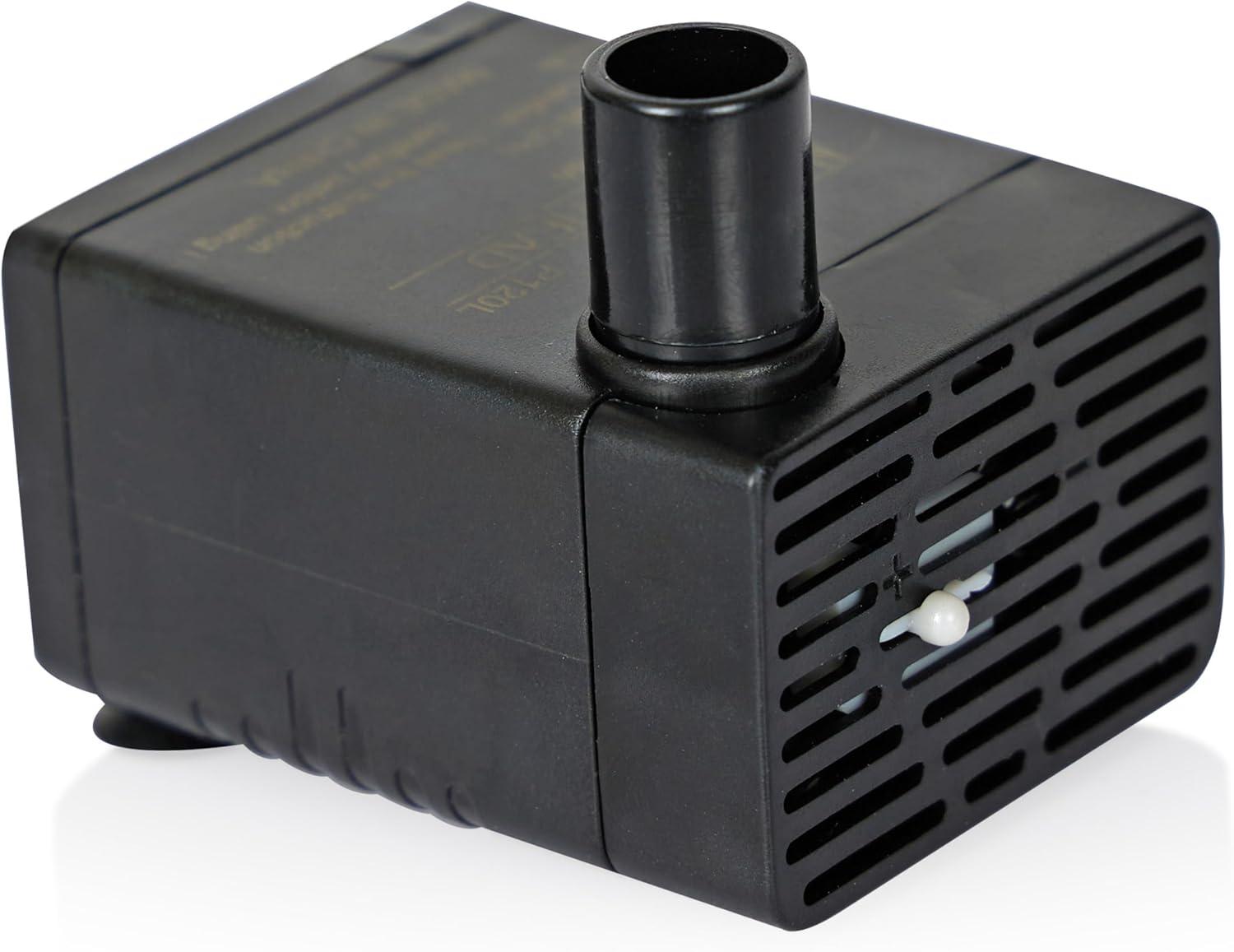 Alpine Corporation Submersible 95 GPH Fountain Pump with 5W Halogen Light for Outdoor Fountains, Birdbaths, Ponds, and Garden Water Features