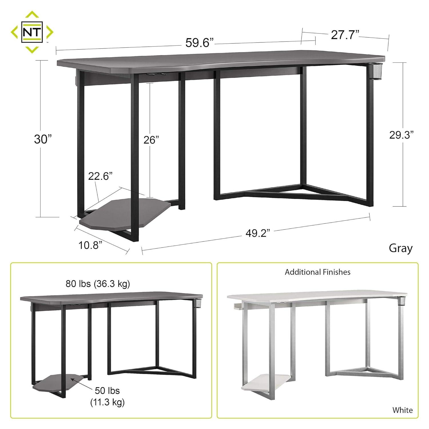 Quest Gaming Desk with CPU Stand