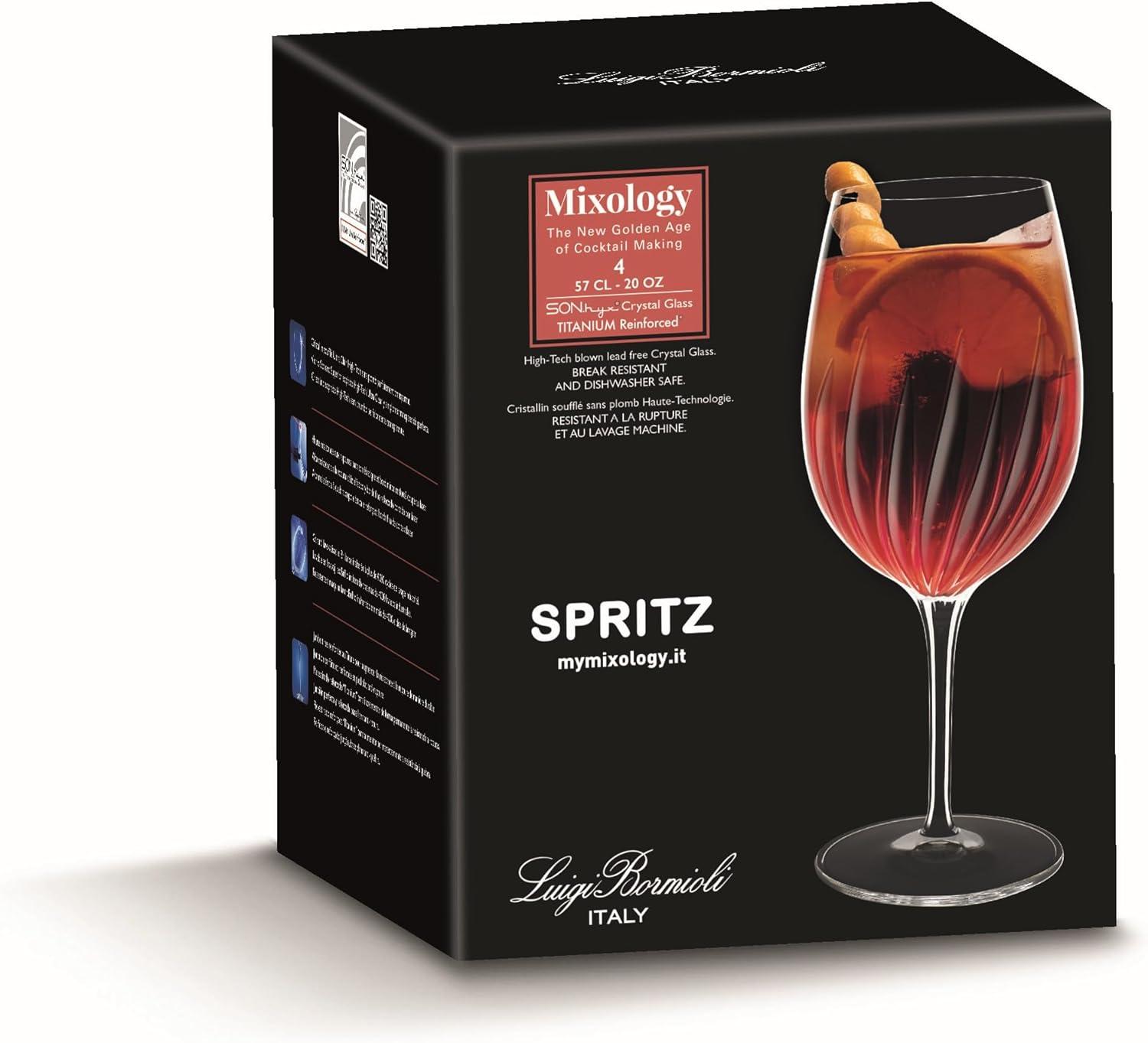 Luigi Bormioli Mixology 19.25 Oz Spritz or Cocktail Glasses Set of 4