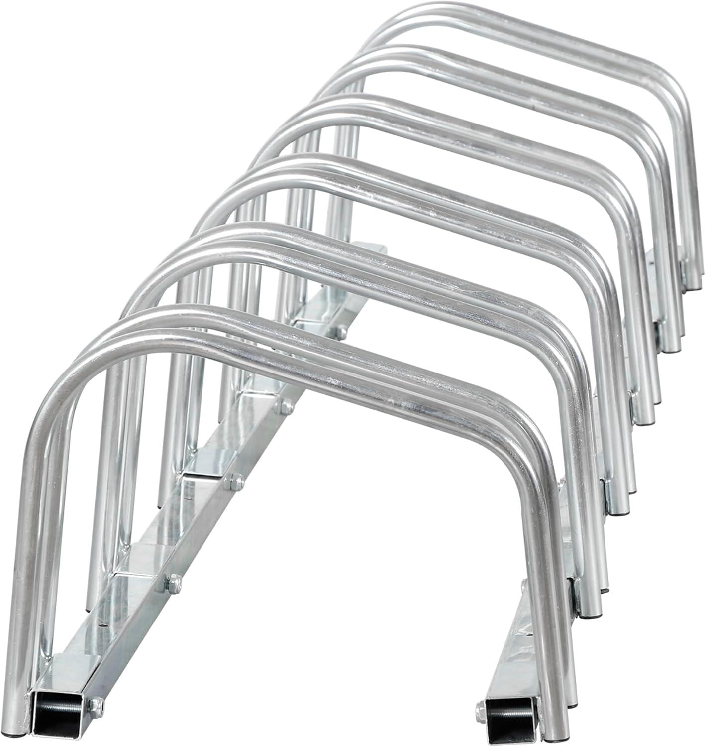 ZENY 6 Bike Rack Bicycle Floor Parking Stand for Mountain Bike Road Bike Indoor Outdoor Garage, Adjustable Bicycle Storage Organizer Stand