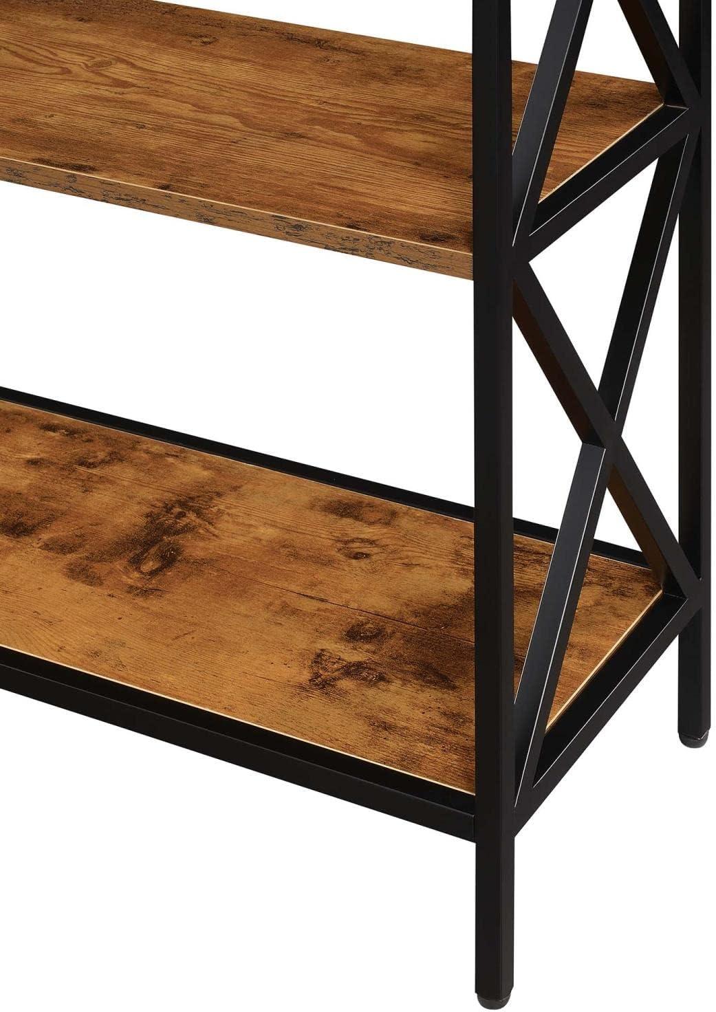 Convenience Concepts Tucson 3 Tier Bookcase, Barnwood/Black