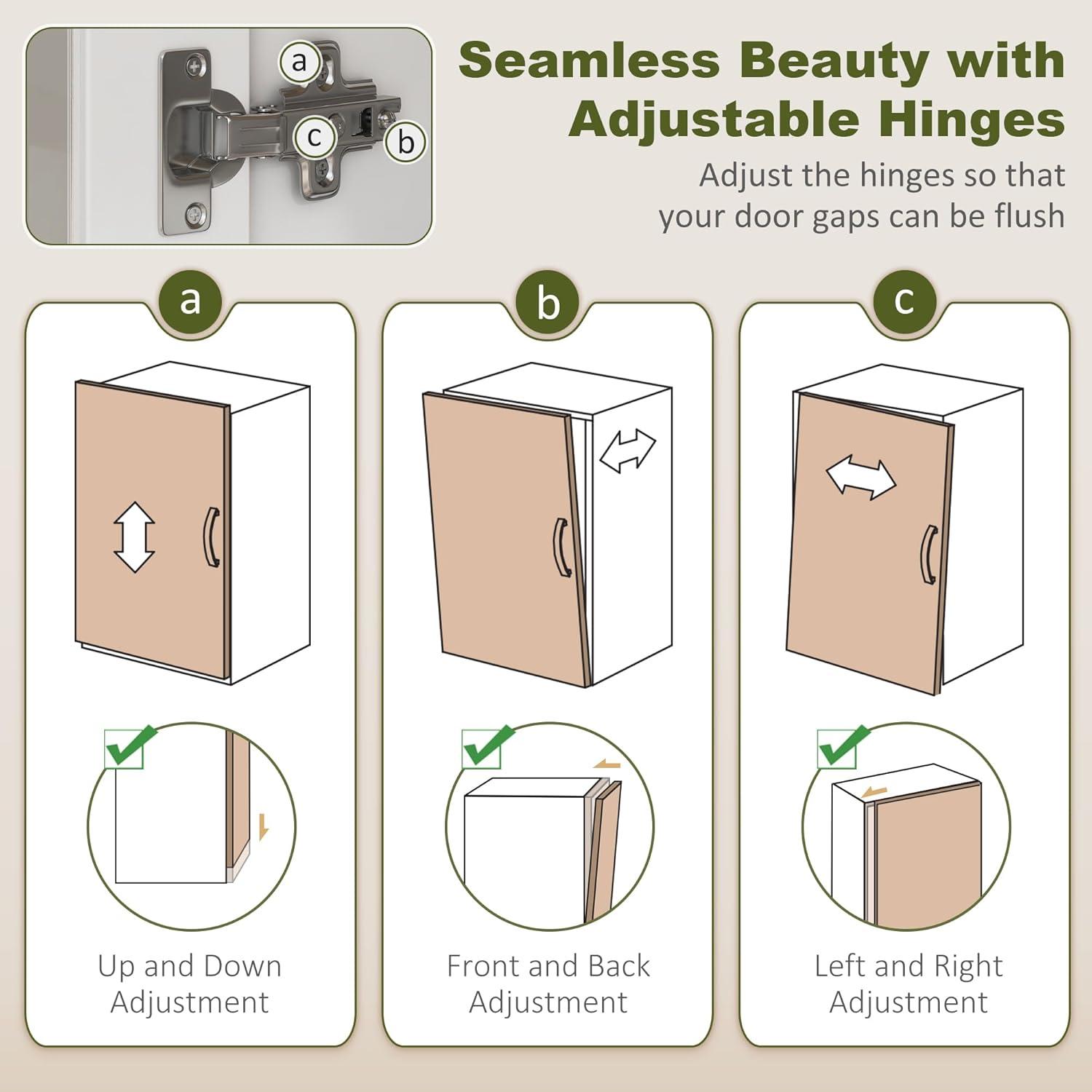 HOMCOM Kitchen Buffet with Hutch, Storage Pantry with 3 Cabinets, 2 Open Shelves and Large Countertop, Black