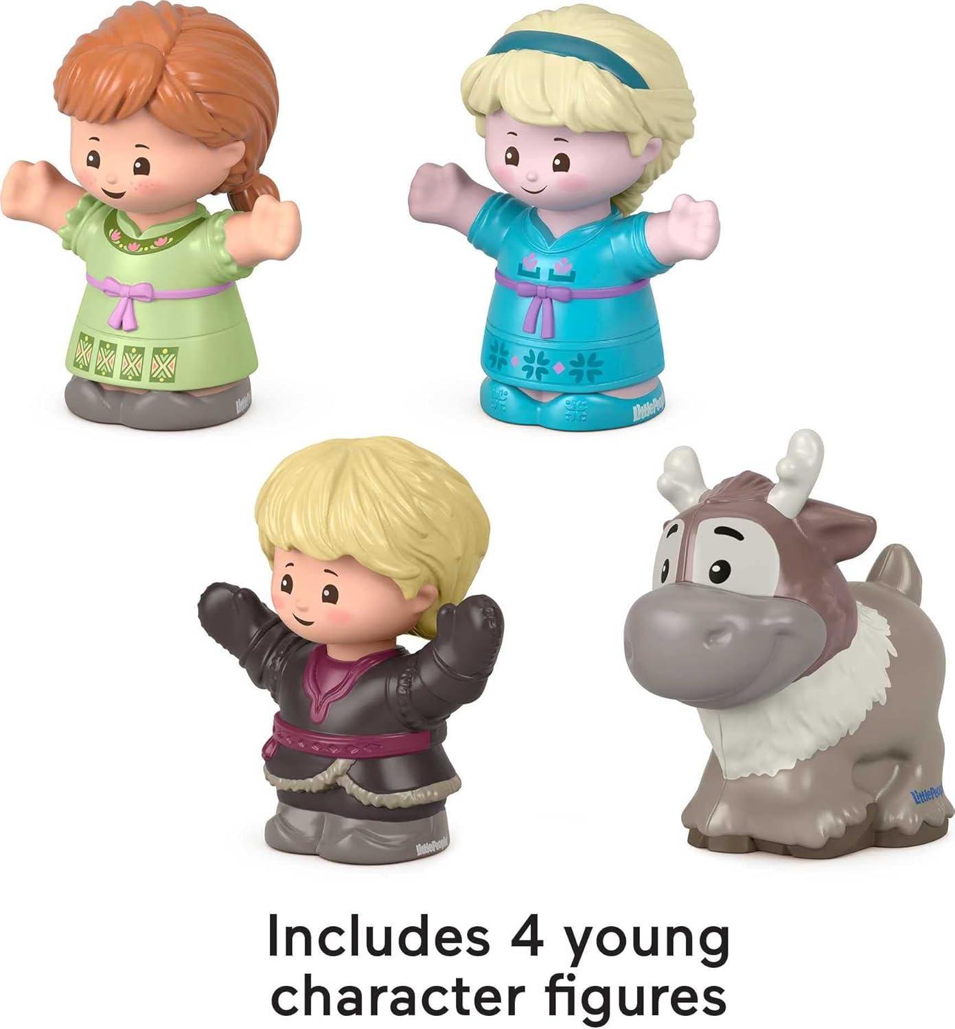 Disney Frozen Young Anna and Elsa & Friends Little People Figure Set, 4-Piece Toddler Toy