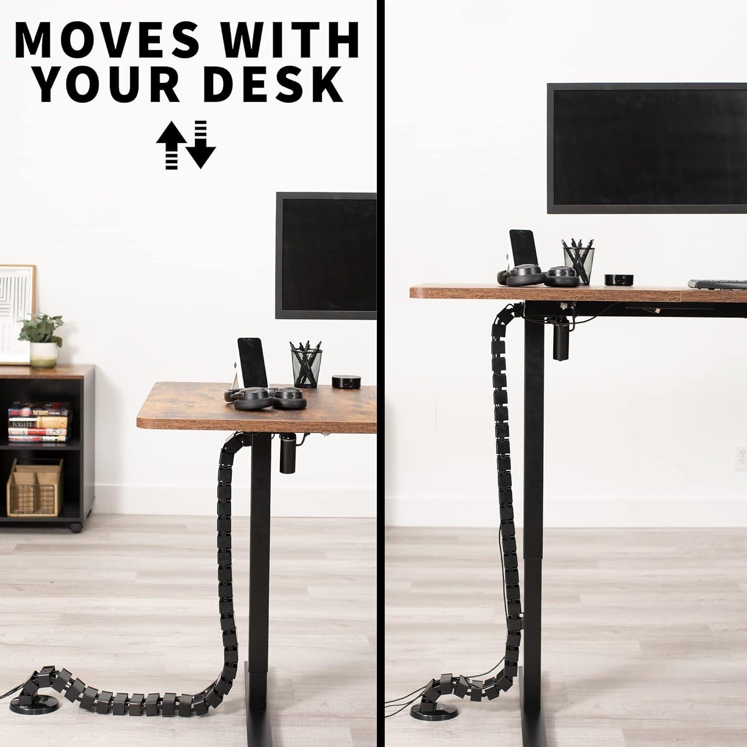 VIVO Magnetic Vertebrae Cable Management Height Adjustable Desk Wire Organizer