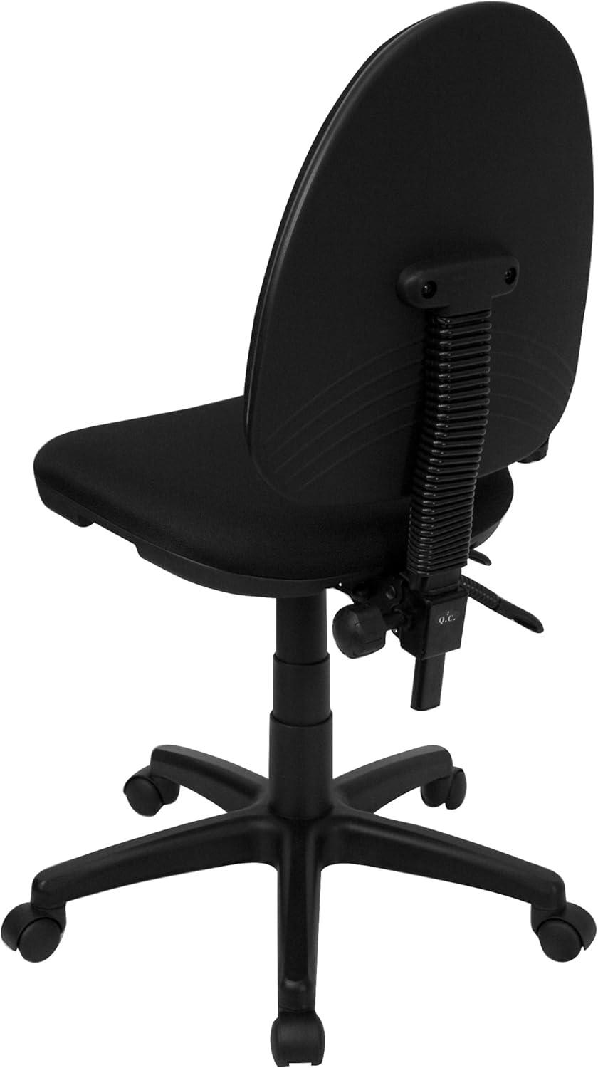 Flash Furniture Mid-Back Fabric Multifunction Swivel Ergonomic Task Office Chair with Adjustable Lumbar Support