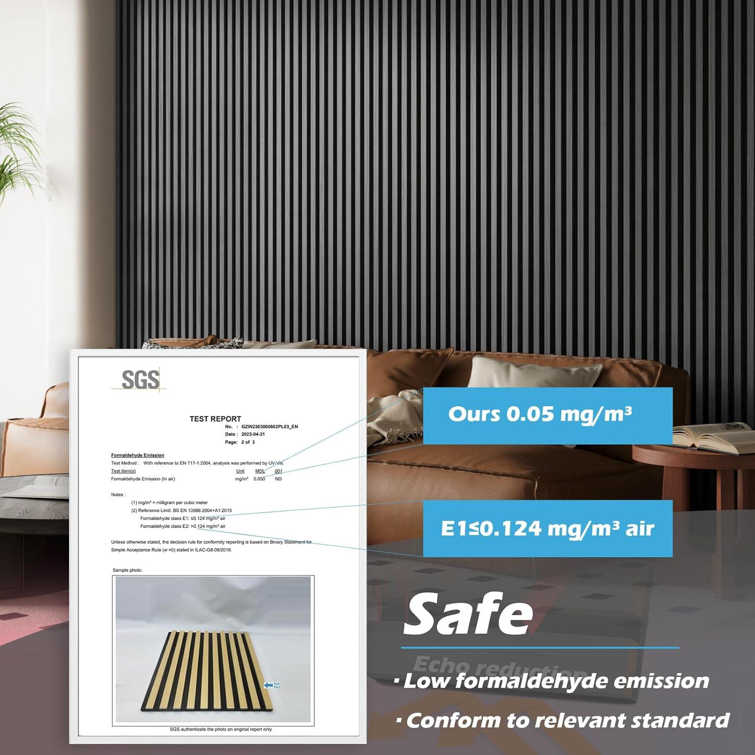 Art3d 2-Pack 108" x 12" Acoustic Wood Panels for Wall, Soundproof Wood Slat Panel for Wall and Ceiling, 3D Fluted Sound Absorbing Paneling for Interior Wall Decor, Living Room, Bedroom - Peach