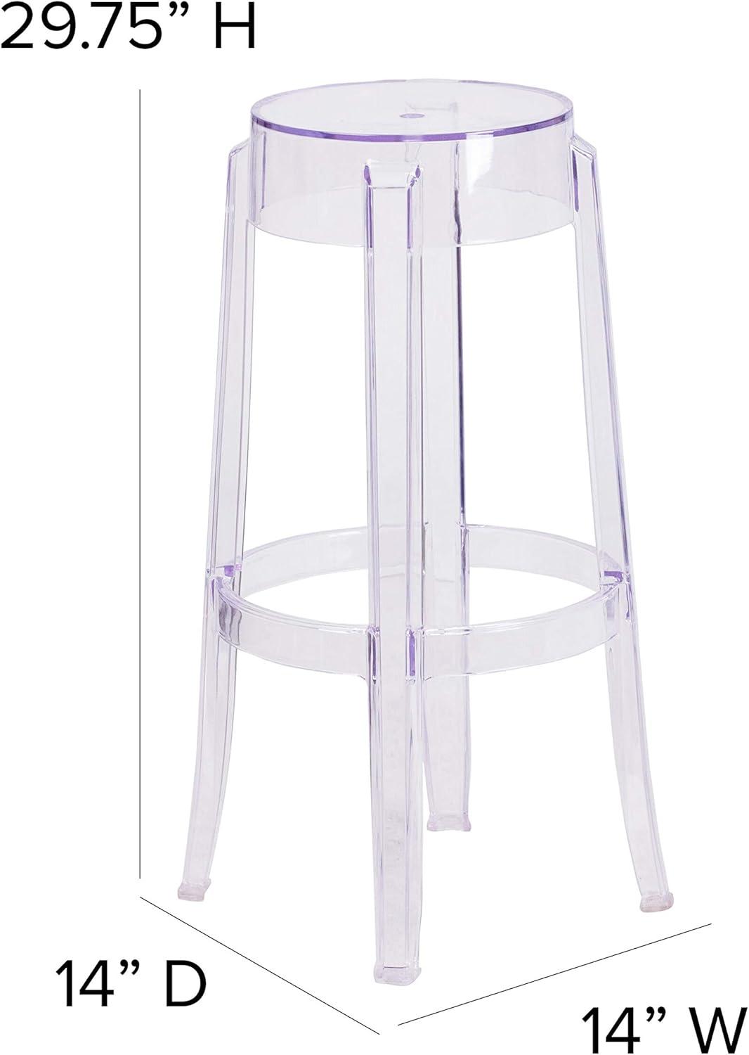 Flash Furniture 29.75'' High Transparent Barstool