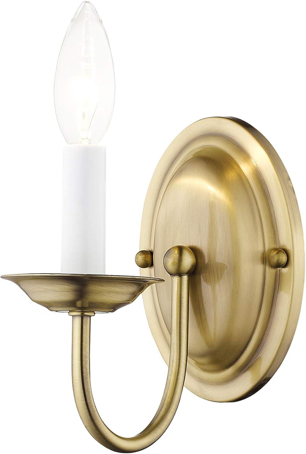 Livex Lighting Home Basics 1 - Light Wall Light in  Antique Brass