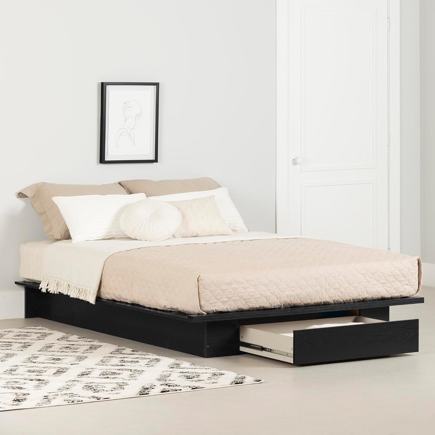 South Shore Primo, Contemporary Bed, Full/Queen Black