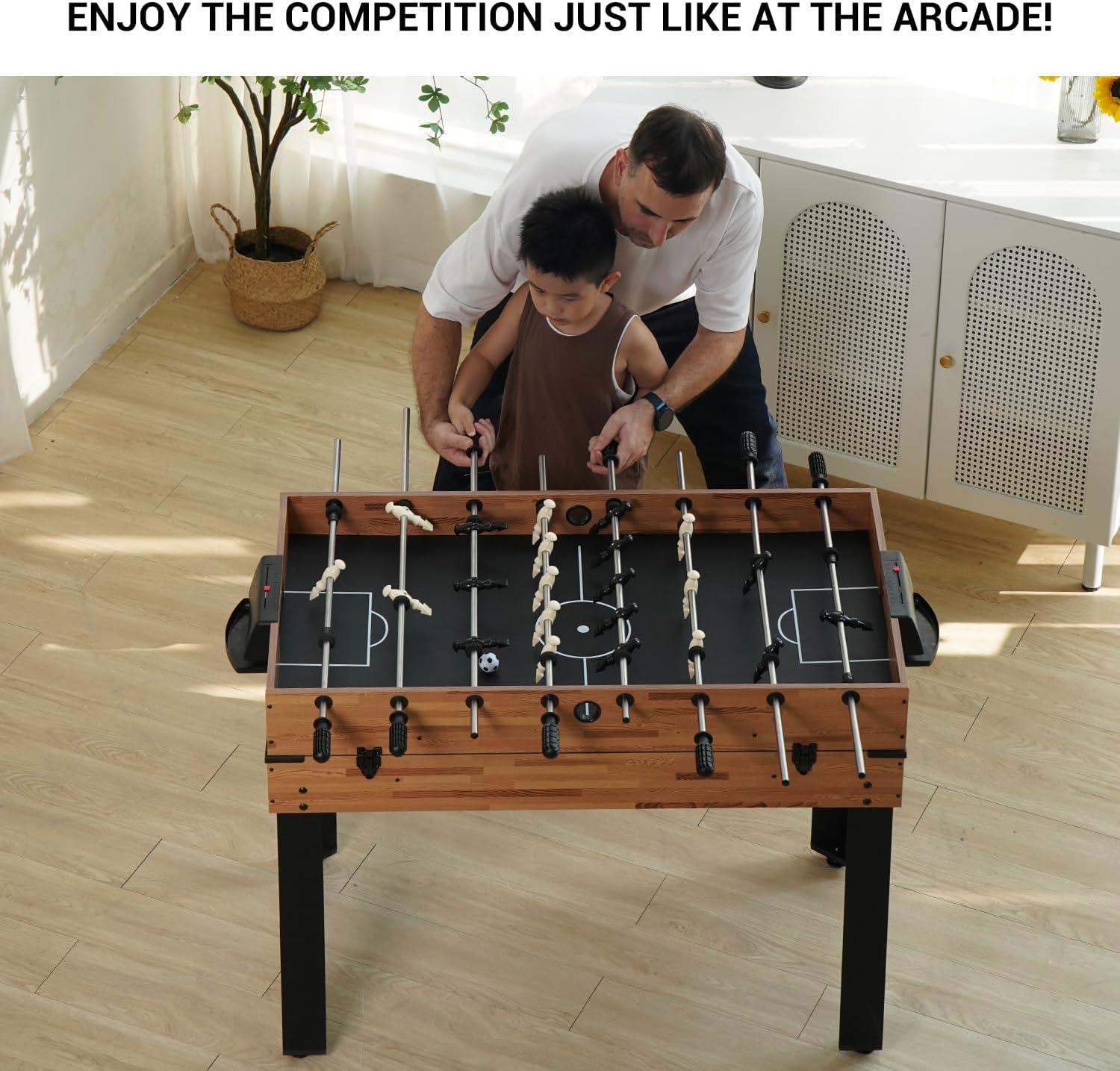 Tallo 48'' 4-in-1 Multi-Game Table with Foosball, Air Hockey, Pool, and Table Tennis