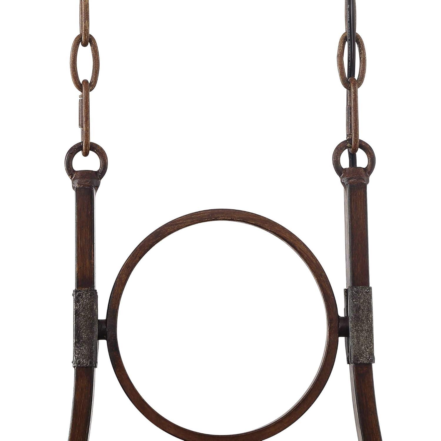 Franklin Iron Works Tafford Mahogany Wood Island Linear Pendant Chandelier 43 1/4" Wide Farmhouse Rustic 8-Light for Dining Room