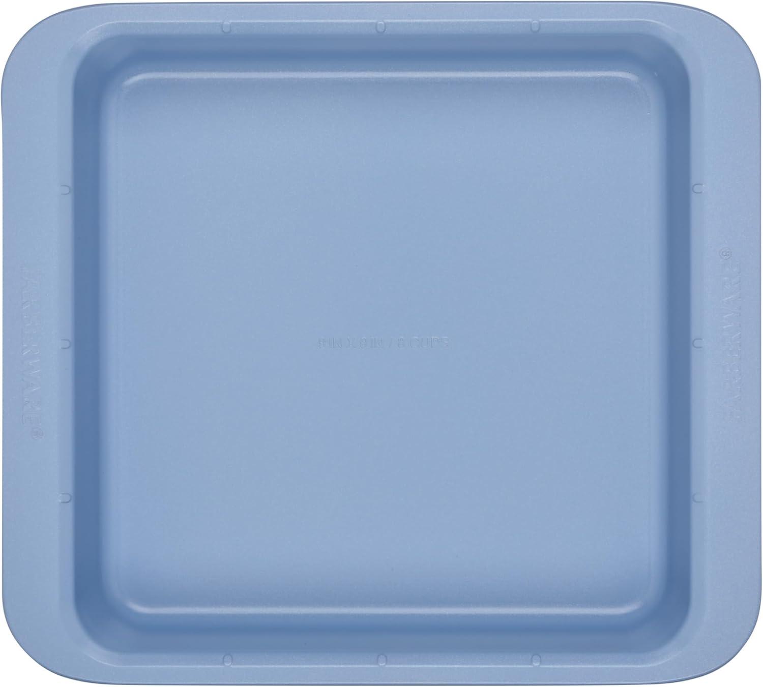 Farberware Farberware Easy Solutions Nonstick Bakeware Square Cake Pan, 9 Inch, Blue