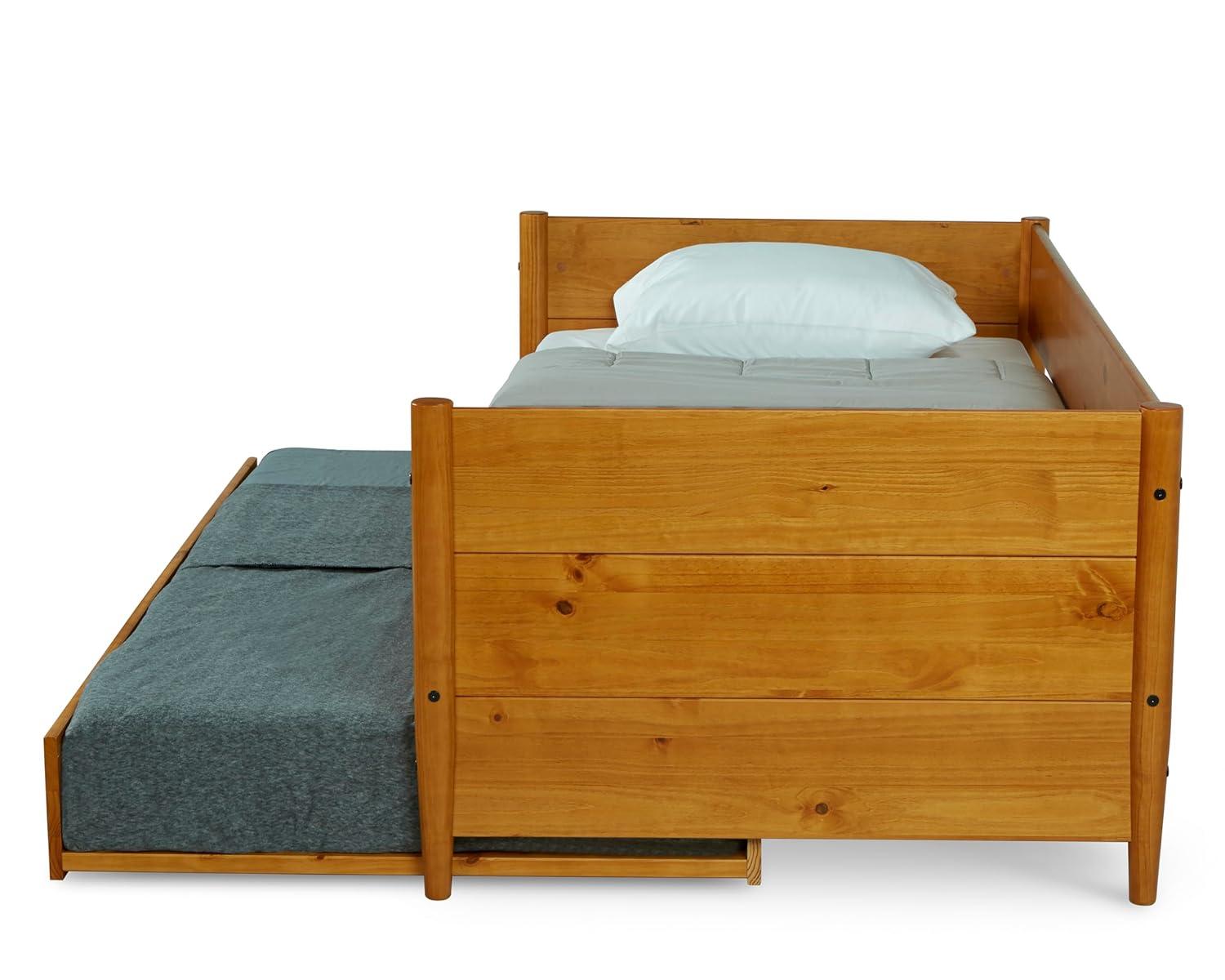 Camello Twin Solid Wood Daybed with Trundle