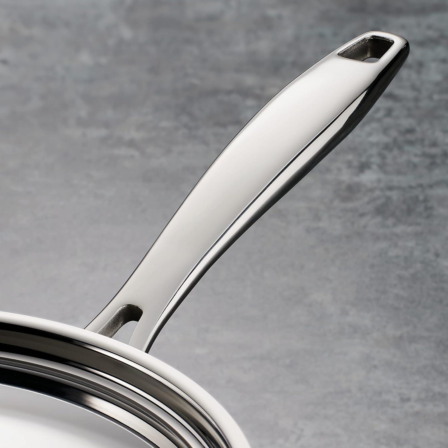 Tramontina 2 QT Covered Sauce Pan Tri-Ply Clad Stainless Steel Induction Sea Gourmet 80116/022DS