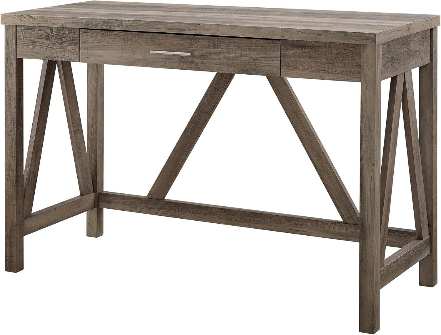 46" Wood A-Frame Desk - Gray Wash