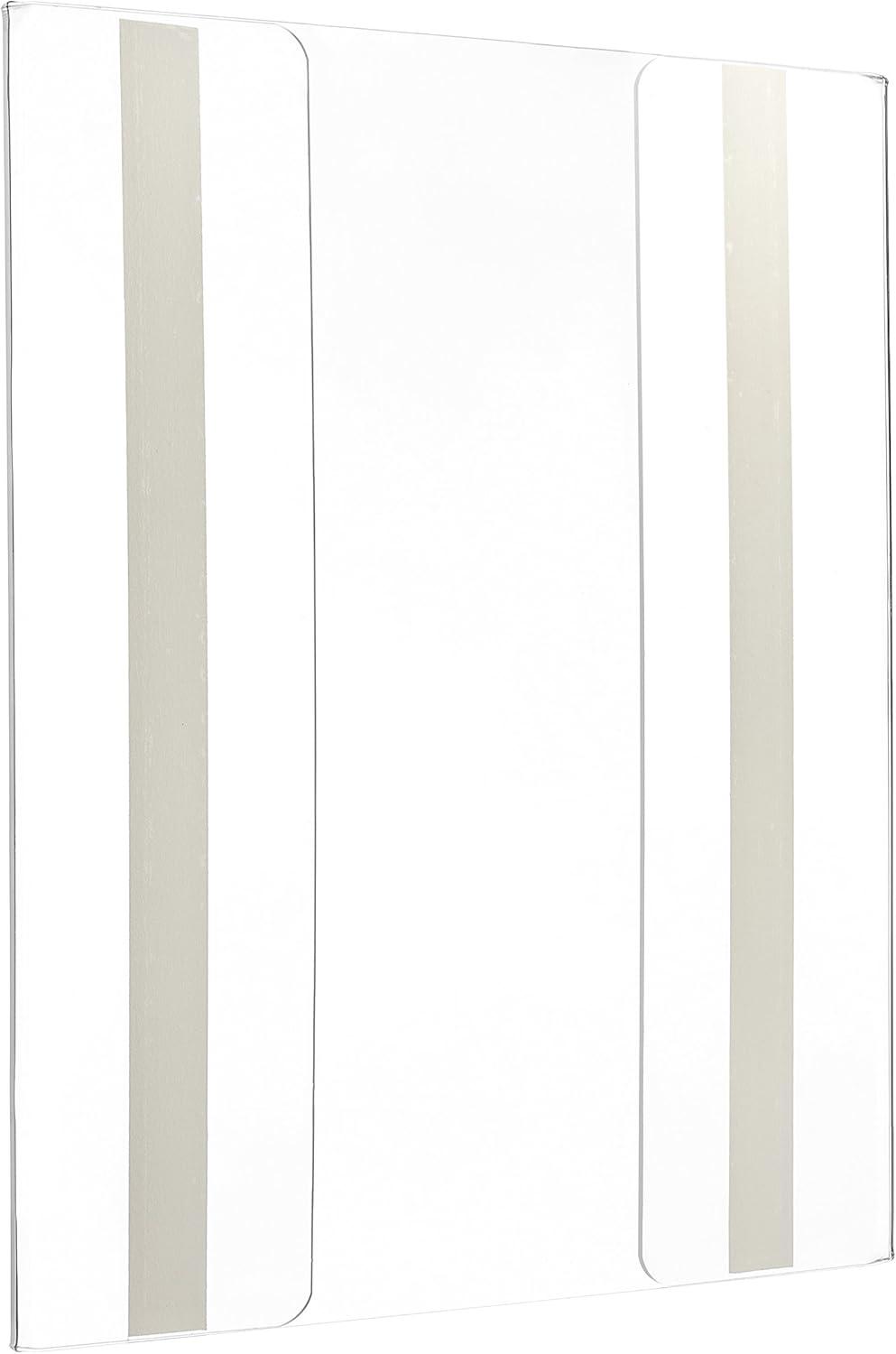 AdirOffice Clear Wall Mount Side-Loading Acrylic Sign Holder (Set of 12)