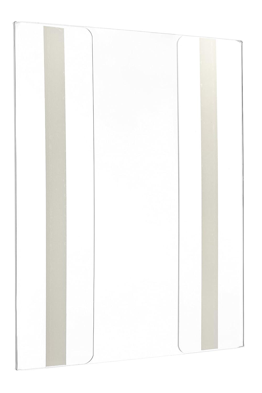 AdirOffice Clear Wall Mount Side-Loading Acrylic Sign Holder (Set of 12)