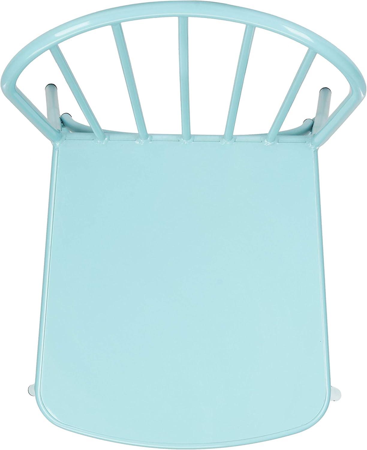 Everleigh 20'' Baby Blue Aluminum Outdoor Side Chair, Set of 2