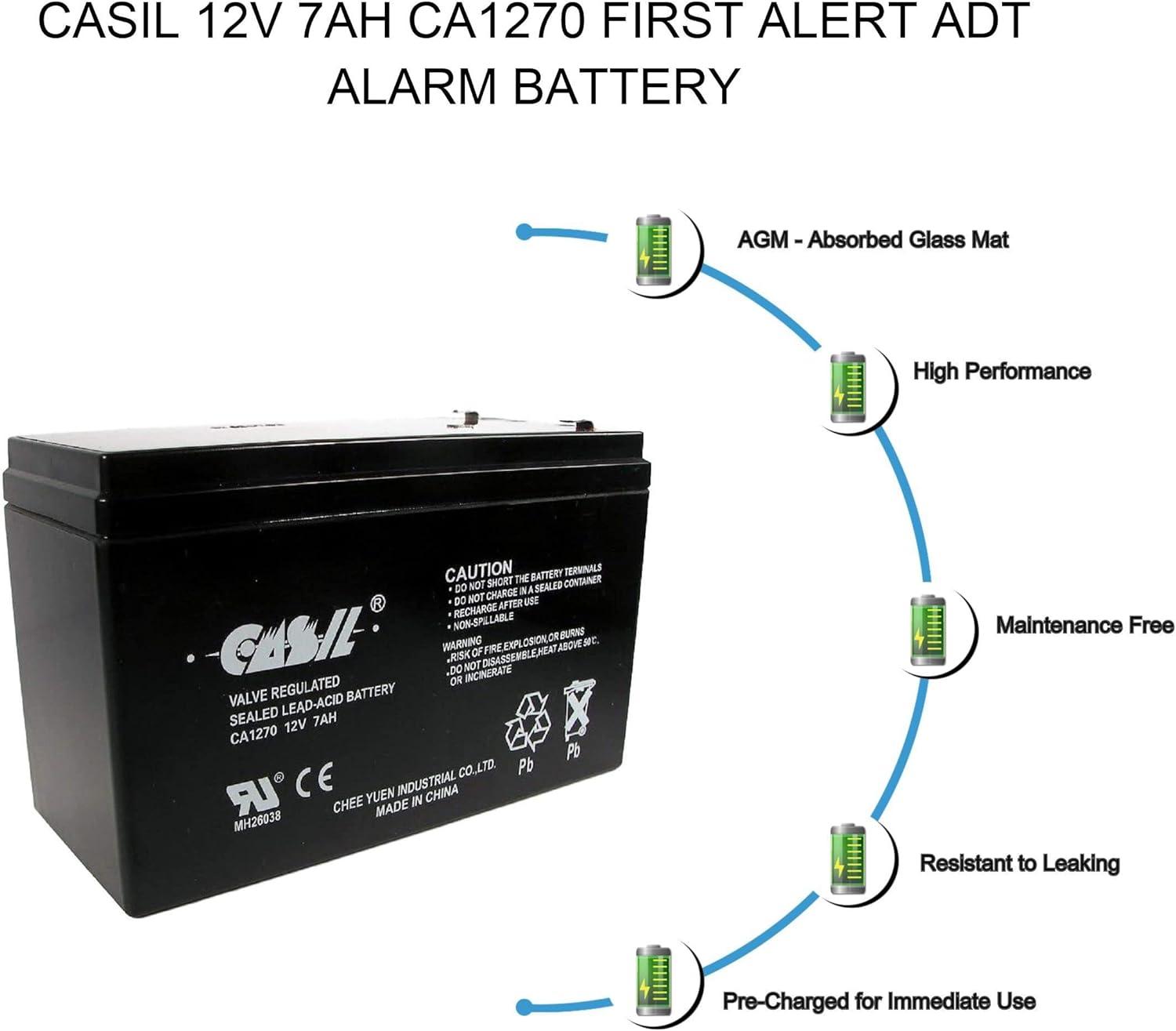 UltraTech UT1270 / UT-1272-F1 12V 7 Ah Sealed Lead Acid Alarm Battery UT-1270 UT-1272-F1