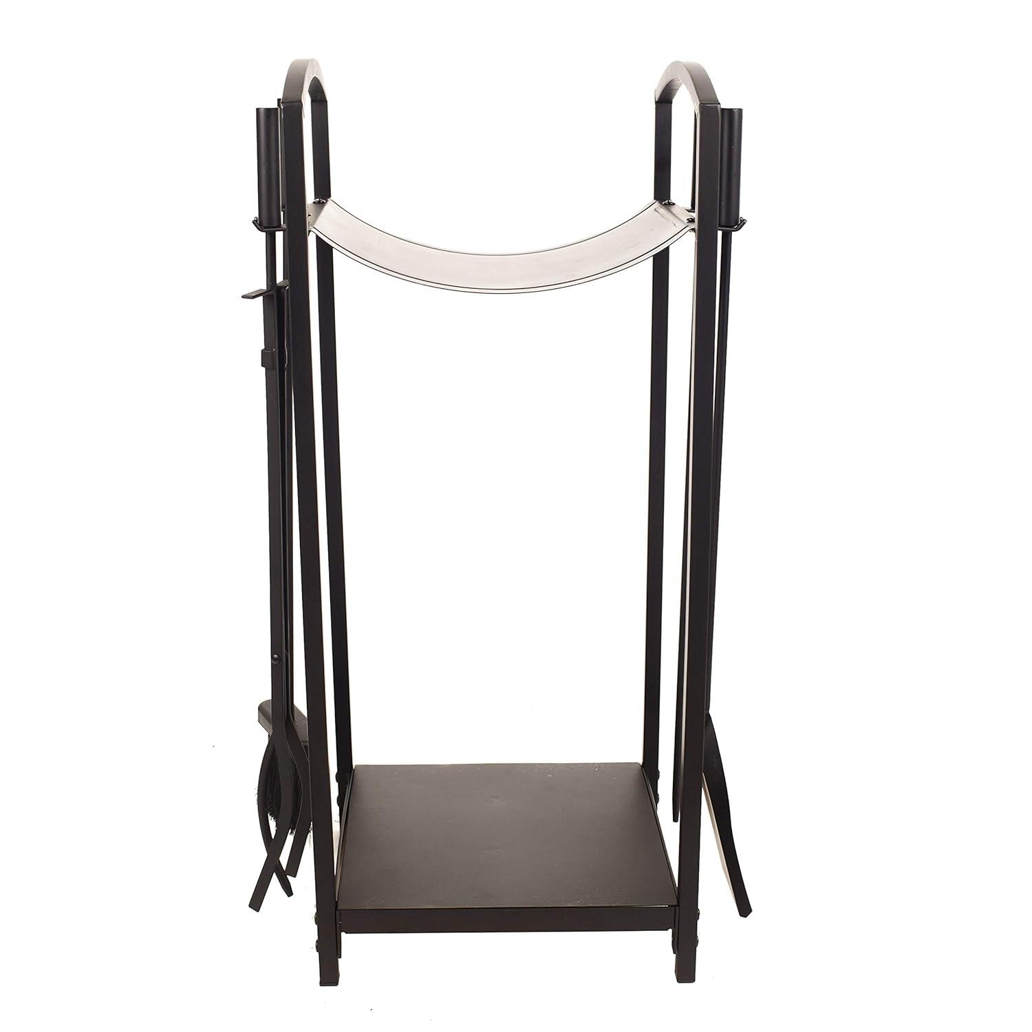 Pleasant Hearth FA011TL Steel Fireplace Tools and Log Bin