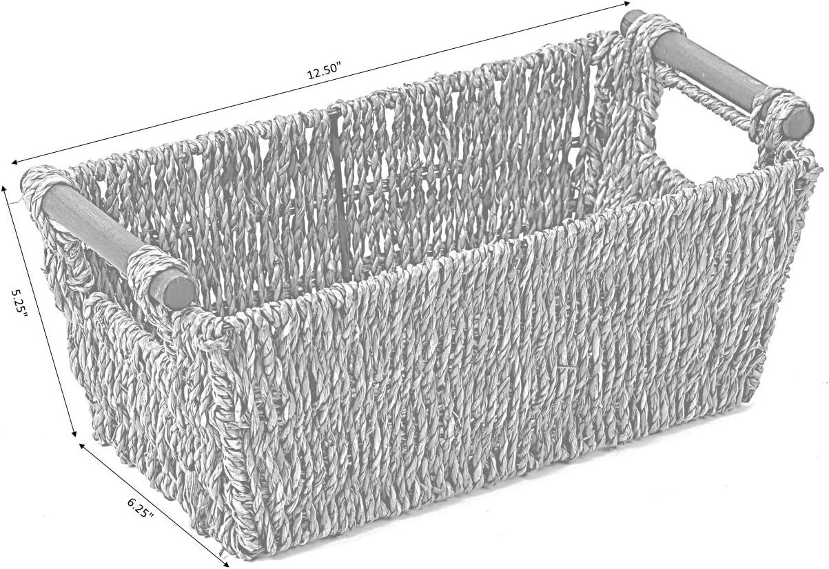 Vintiquewise Seagrass Counter-Top Basket Great for Folded Paper Towel