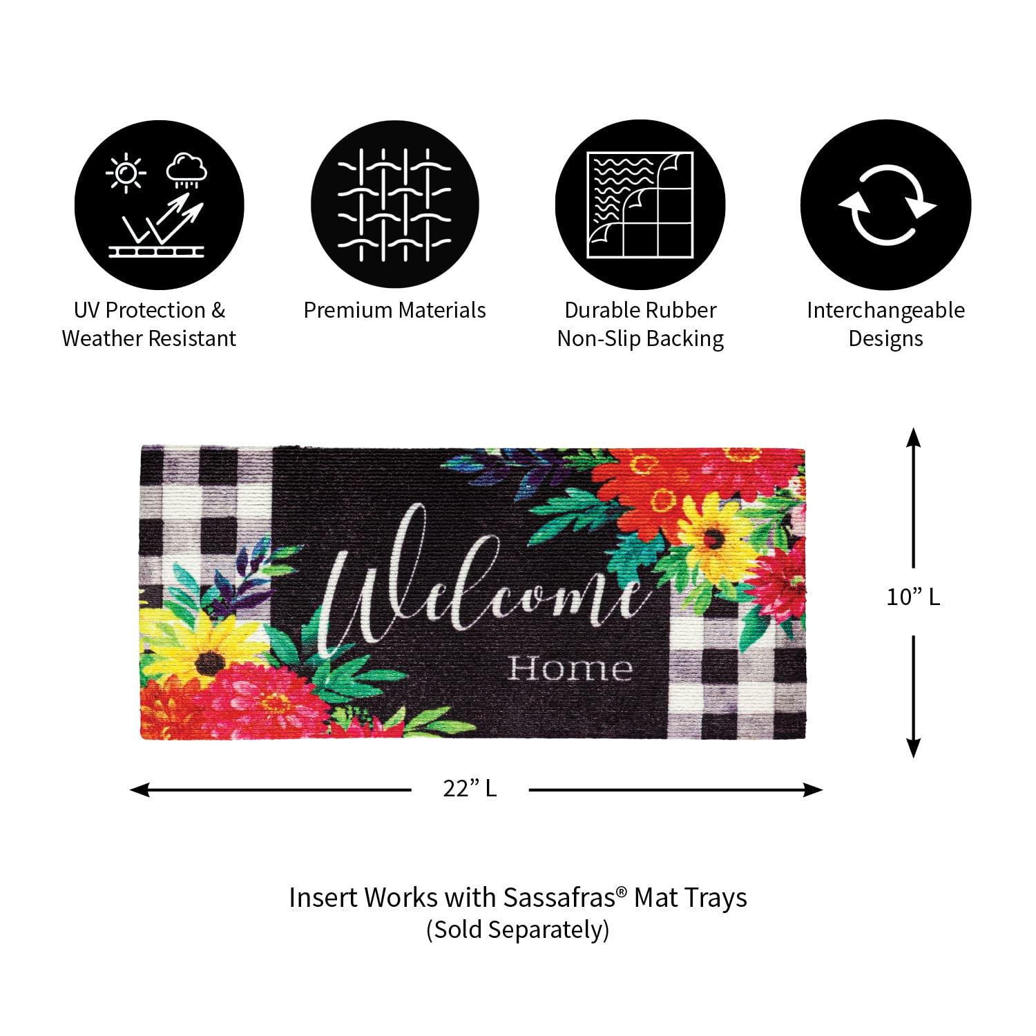 Evergreen Summer Bloom Textured Sassafras Indoor Outdoor Switch Doormat 1'10"x10" Multicolored