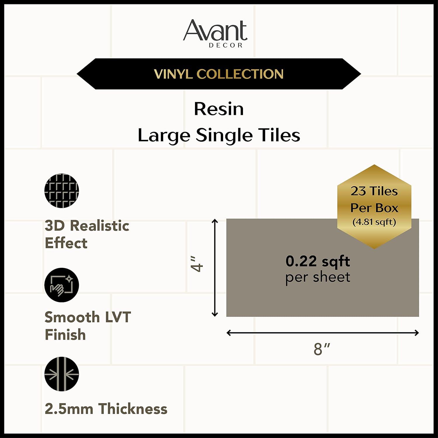 Avant Decor 4" x 8" PVC Peel & Stick Subway Tile | Wayfair