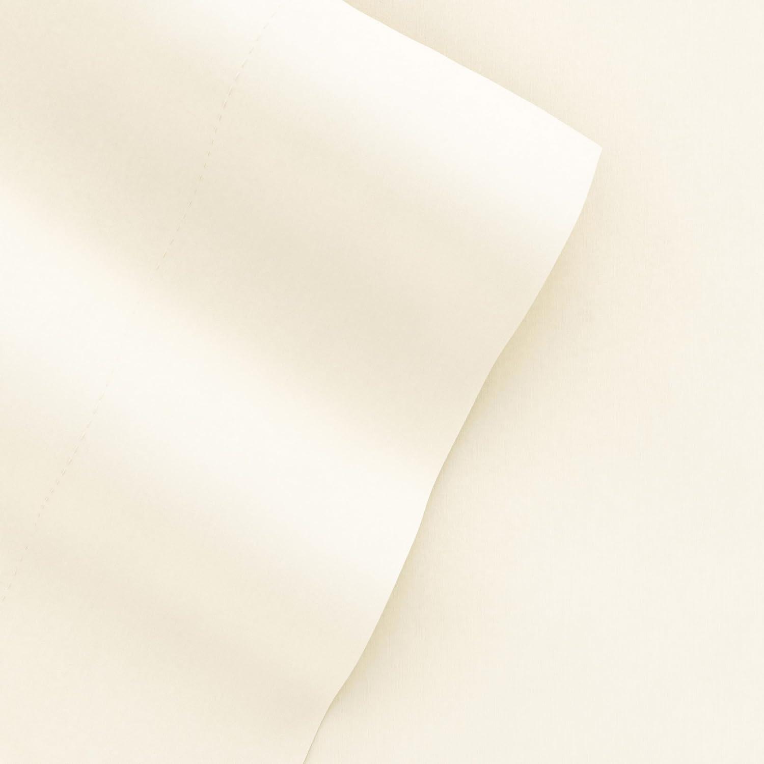 Ivory Twin Deep Pocket Microfiber Bed Sheet Set