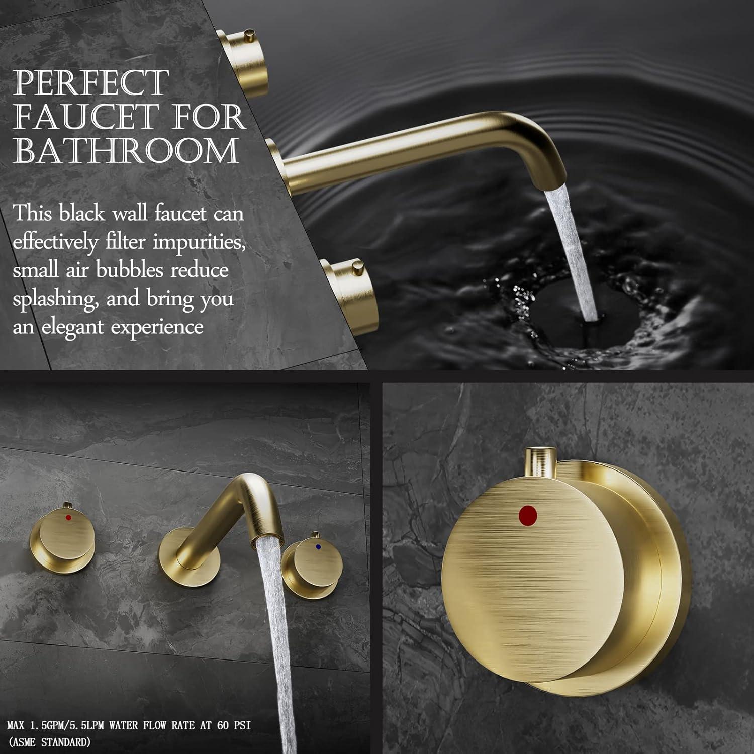 Wall 2-handle Bathroom Faucet