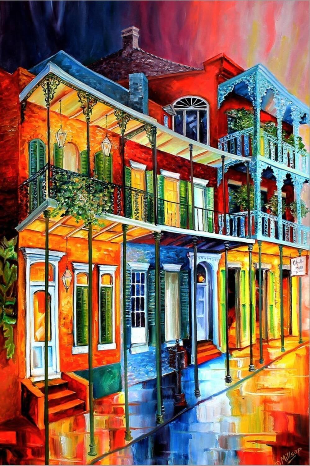 Art.com Early Morning on Royal Street Art Print by Diane Millsap, 12" x 18"