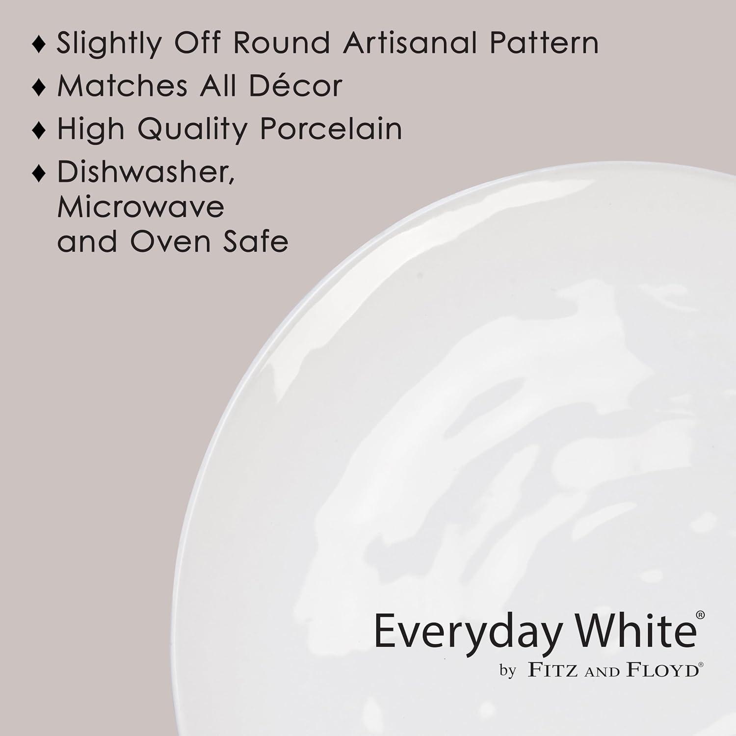 White Porcelain 12-Piece Dinnerware Set, Service for 4