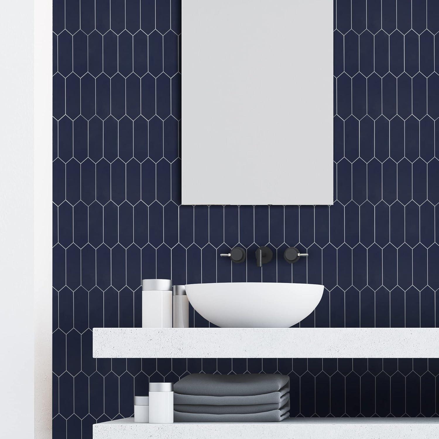 12" x 11.22" Stone Composite Peel & Stick Mosaic Tile