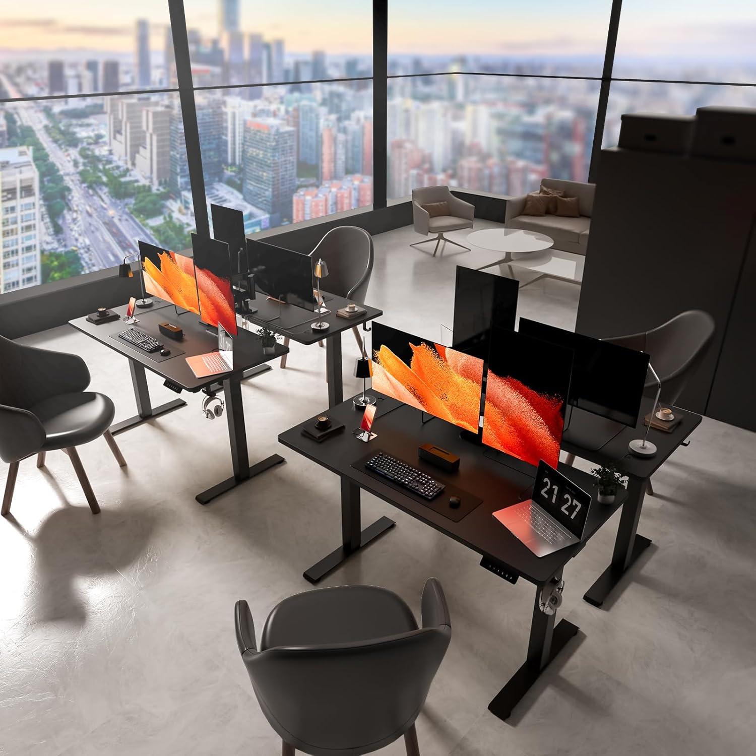 Vivo VIVO 55" x 24" Electric Sit Stand Desk, Height Adjustable Workstation (E155TB series)