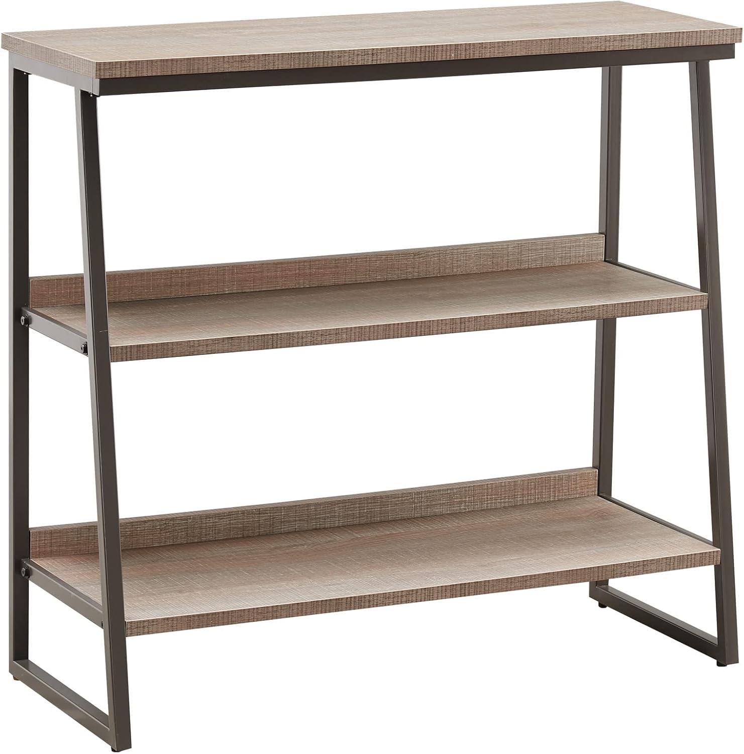 Bookshelf in Roughsawn Oak and Gunmetal Gray