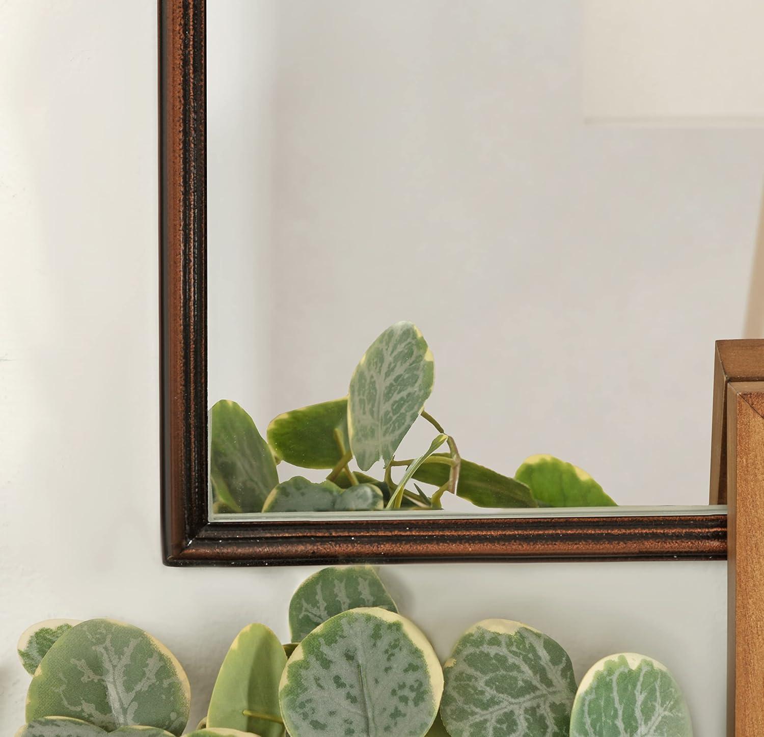36" x 24" Caskill Framed Arch Wall Mirror Bronze - Kate & Laurel All Things Decor: Mantel Decor, No Assembly Required