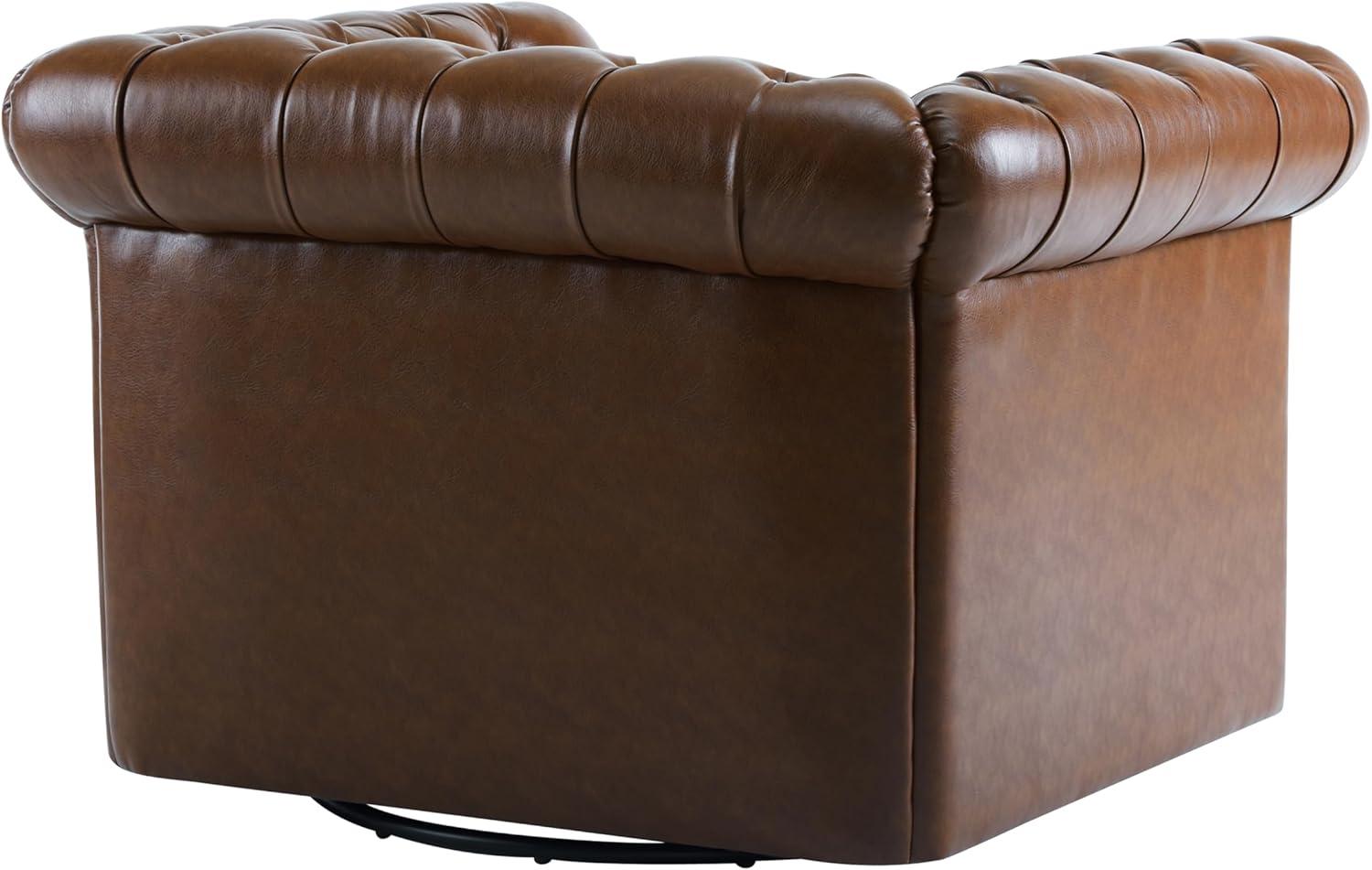 Christopher Knight Home Lawrence Chesterfield Upholstered Swivel Club Chair