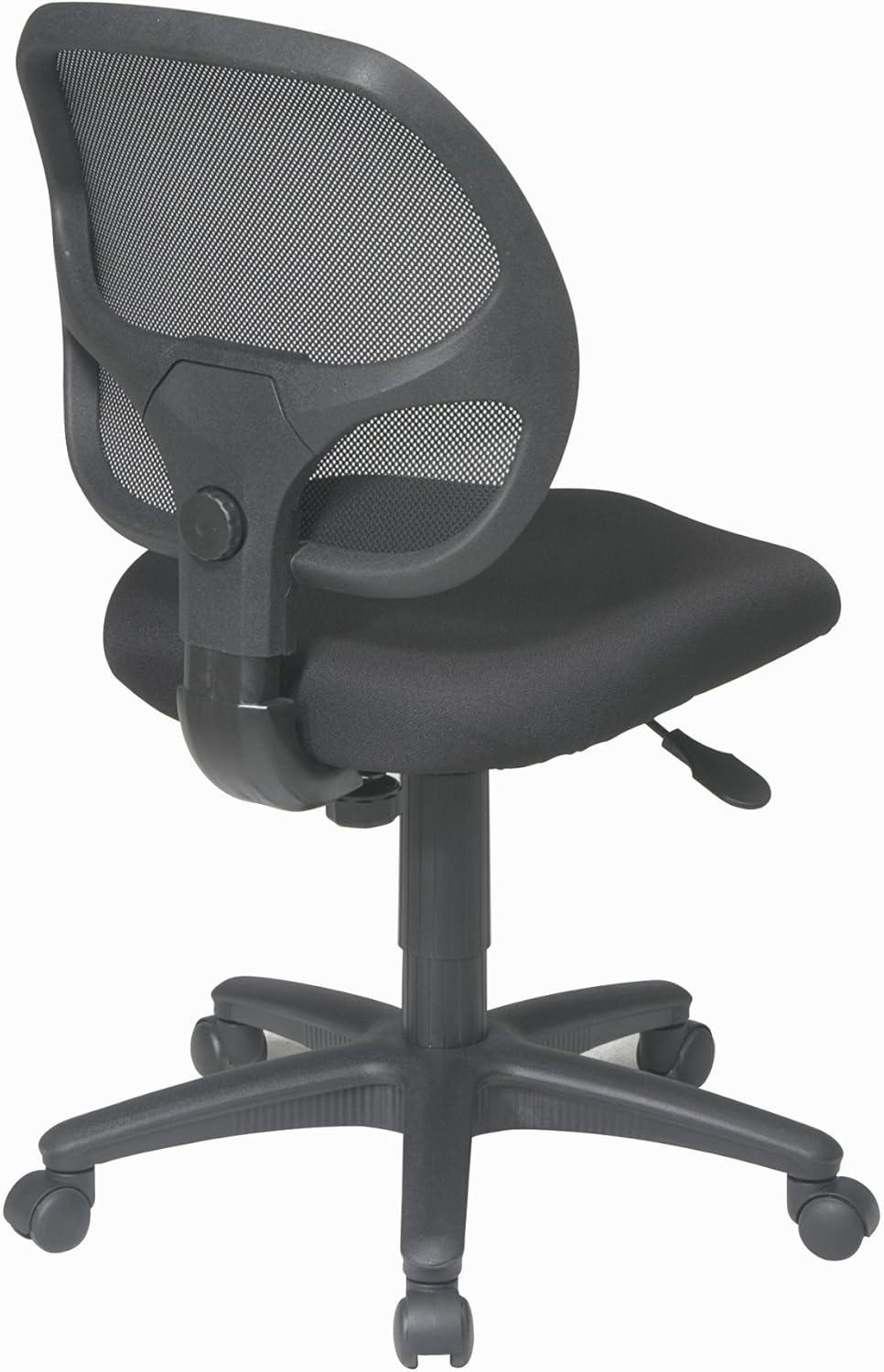 Office Star Products Mesh Screen Back Task Chair with Fabric Seat