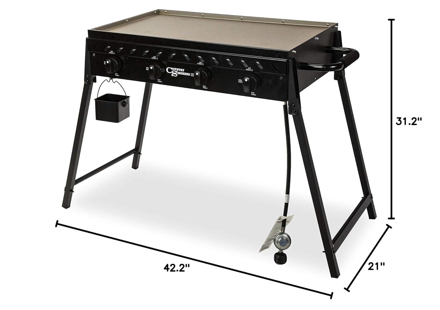 Country Smokers 4 - Burner Flat Top Gas Griddle