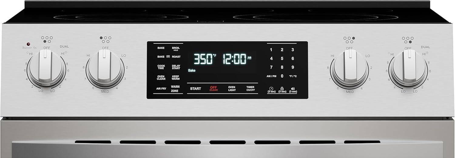 Kenmore 4.8 cu. ft. Front-Control Electric Range with True Convection & Air Fry Stainless Steel