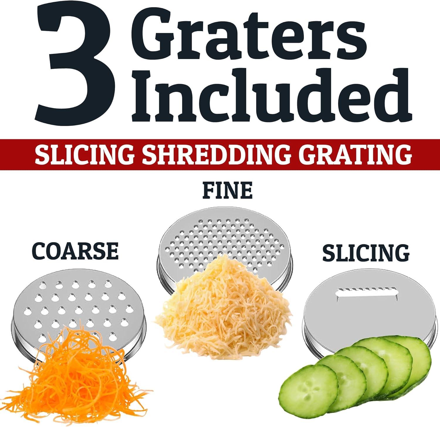 Mixing Bowls with Lids Set - Nesting Bowls with Airtight Lids + Graters - Stainless Steel Non-Slip Mixing Bowl for Baking, (Red, 5-Piece Set)