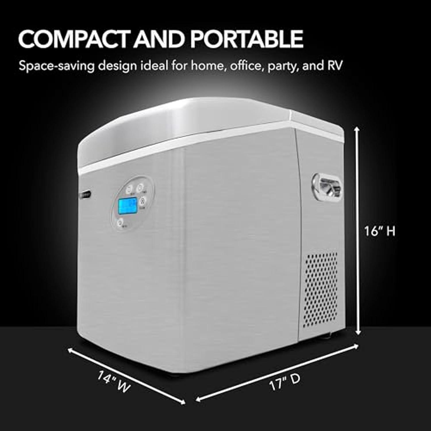 Whynter Portable Ice Maker 49 lb capacity - Stainless Steel